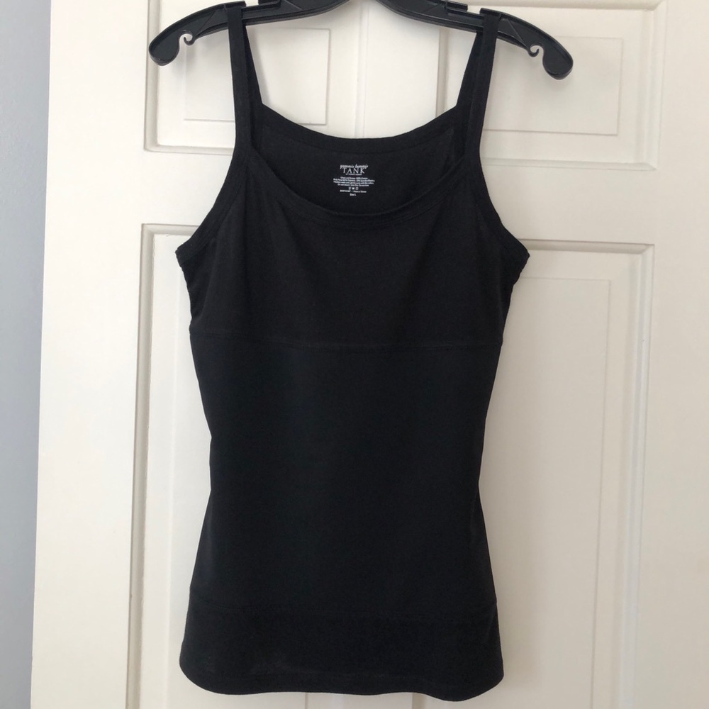 Yummie Tummie Black 3 Panel Shaping Tank Top Shapewear Slimming Size L
